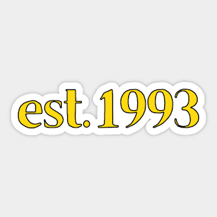 Est. 1993 Cartoonish Retro Birthday Sticker